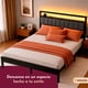 thumbnail image 3 of Base Cama Kingsize Cabecera Repisas Luz Led Usb C Contactos, 3 of 10