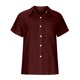 thumbnail image 4 of Camisa de algodón Fnochy con botones para mujer, informal, de manga larga o corta, holgada, con cuello, de lino, para trabajo, con bolsillo, para otoño, 4 of 7