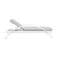 thumbnail image 4 of Aloha Adjustable Outdoor Chaise Lounge Chair in White and Grey, 4 of 9