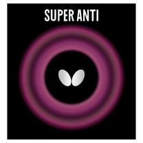 Butterfly Super Anti Table Tennis Rubber, 1.9 mm, Black