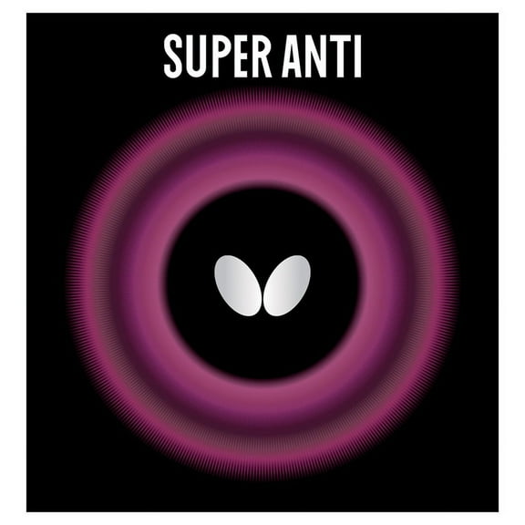 Butterfly Super Anti Table Tennis Rubber, 1.9 mm, Black