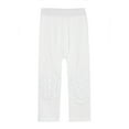 thumbnail image 3 of Rswnyirn Kids Boys 3/4 Football Compression Pants with Knee Pads Youth Padded Goalkeeper Sweatpants White 5-6, 3 of 7