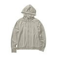 thumbnail image 4 of Tanghaowl Women's Summer Zip Up Hoodie With Mesh Sleeve Lightweight Sun Jacket Khaki M, 4 of 5