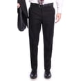 thumbnail image 3 of Raphael Men's Regular Classic Fit Solid Black 2 Button Mens Wool-touch Suit, 3 of 4