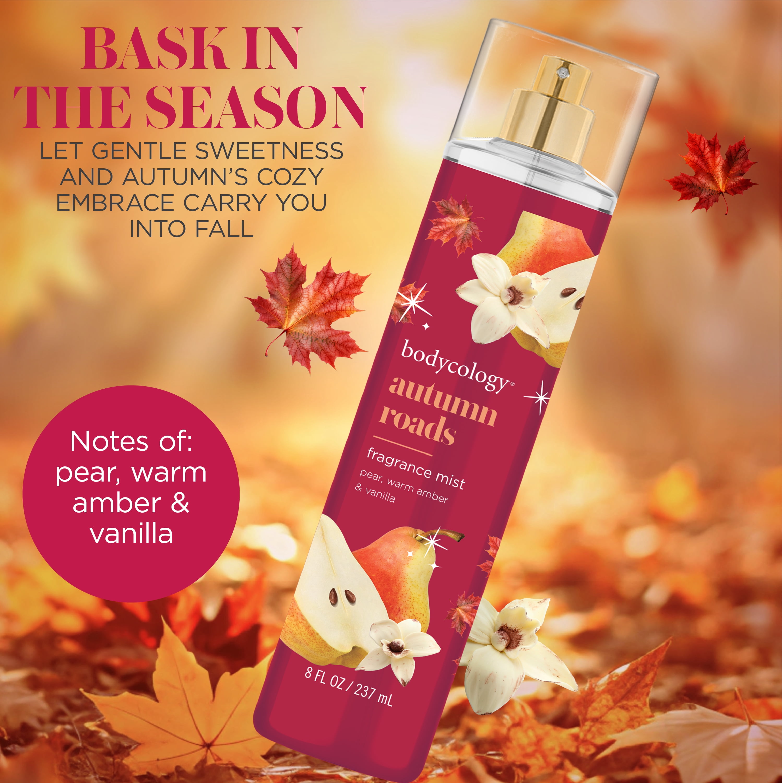 Bodycology Fragrance Body Mist, Autumn Roads, 8 fl.oz.