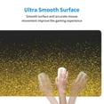 thumbnail image 5 of Bingfone Gold Glitter Gradient Large Gaming Mouse Pad,Extended Desk Mousepad With Stitched Edges,Non-Slip Base,Water Resist Keyboard Pad For Gamer, Office & Home, 29.5 X 16 In, 5 of 9