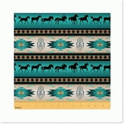 Boho Horse Haven: Green Dream Catchers Fabric - Southwestern Aztec Equestrian Upholstery for Cowboy Cowgirl, Farmhouse Wildlife & Bohemian Tribe Decor.