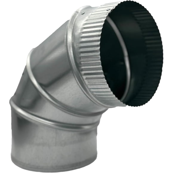 Codo de conducto ajustable, 90 grados, HVAC Mitchell Metal, 4 pulgadas