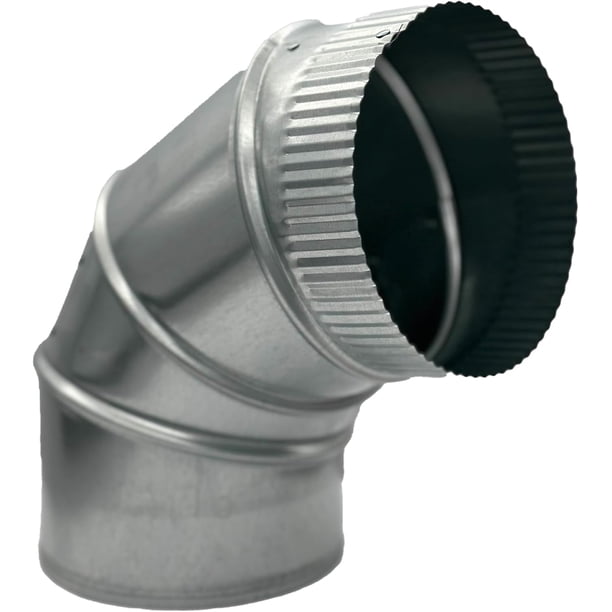 Codo de conducto ajustable, 90 grados, HVAC Mitchell Metal, 4 pulgadas