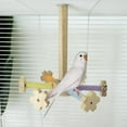 thumbnail image 1 of Bird Stand Toy Interactive Rotating Wooden Exercise Wheel Parrot Plaything Cage Accessories For Small Medium Birds Energy, 1 of 3