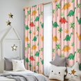 thumbnail image 5 of Blackout Kids Curtains,Pink Cartoon Dinosaurs Palms Pattern Childrens Insulated Curtains Set Of 2,Bedroom Essentials,Toddler Room Decor 52"x84", 5 of 5