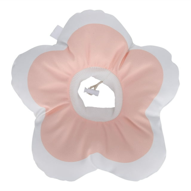 Collier Anti-Lichage en Forme de Fleur Imperméable Guérison des Plaies de Chat Elizabeth Cercle Rose S