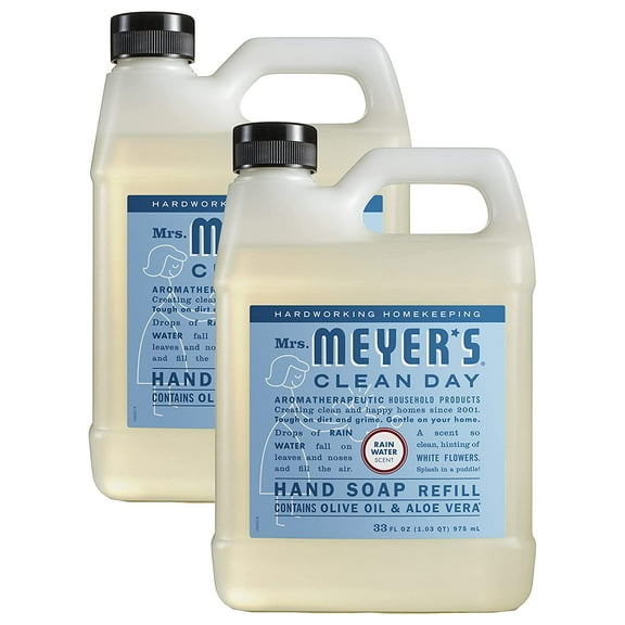 Mrs. Meyer's Clean Day Liquid Hand Soap Refill, Rainwater, 33 OZ (Pack of 3)