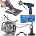 thumbnail image 2 of Electric Drill Fabric Cutter Sharp High Precision Nibbler Cloth Cutter Electric Rotary Fabric Cutting Drill Attachment for Textile Carpet Paper Leather Hemp Rope, 2 of 10
