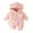 Pink, variant on Suealasg Newborn Baby Girls Plush Snowsuit Jumpsuits Long Sleeve Fleece Romper 3 6 9 12 18 Months Infant Girls Winter Warm Outwear Clothes