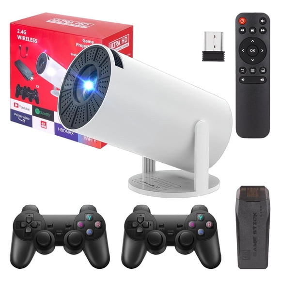Mini Proyector AOSO Blanco con Android 12 Soporte 1080P para Cine en Casa