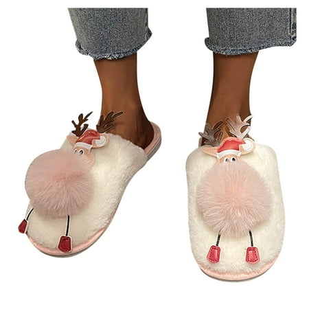

Shpwfbe Slippers Womens Slippers Fashion Deer Women S Breathable Casual Shoes Outdoor Slippers Women S Slipper Slippers For Women Indoor Pink 40-41