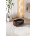 thumbnail image 4 of Pet Sofa Dog Bed Couch, Pet Couch Lounger with Solid Wood legs and Walnut Bent Wood Back, Velvet Cushion, Small Size, B, 4 of 8