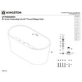 thumbnail image 3 of Kingston Brass VT7DE552823 55-Inch Acrylic Oval Double Ended Freestanding Tub with Drain in Glossy White, 3 of 4