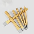 thumbnail image 4 of 6Pcs Chisel Set Flat Center Cylindrical Chisel with Canvas Bag Woodworking Punch, 4 of 9