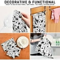 thumbnail image 7 of Kitchen Towels Black White Doodle Dogs Pattern Cleaning Towel Absorbent Hand Towels Tea Towels for Home Restaurant Dish Clean 28" x 18", 4PCS, 7 of 7