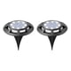 thumbnail image 2 of Luz solar para jardín, luz de suelo, luces solares LED (8 luces principales, 8 luces laterales), luz solar para exteriores mejorada, luz brillante para suelo, luz para Walkwa, lámpara solar de 2 pieza, 2 of 7