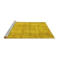 thumbnail image 2 of Ahgly Company Machine Washable Indoor Square Persian Yellow Traditional Area Rugs, 4' Square, 2 of 4