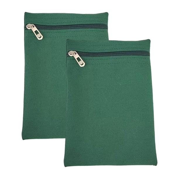 2 bolsillos con cremallera para coser en el interior del abrigo, para ropa, abrigos y sudaderas. Verde oscuro L