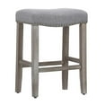 thumbnail image 3 of Home Square 29" Saddle Seat Rubberwood Bar Stool in Navy Blue - Set of 3, 3 of 7