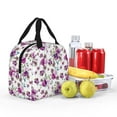 thumbnail image 4 of Yiaed Rose Flowers Print Insulated Lunch Bag Reusable Cute Tote Lunch Box, Leakproof Cooler Lunch Bags for Work Office Travel School Picnic, 4 of 5