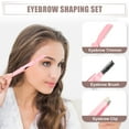 thumbnail image 7 of Unique Bargains 3 in1 Eyebrow Shaping Tool Pink Eyebrow Trimmer Eyebrow Clip Eyebrow Brush for Women, 7 of 7