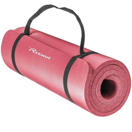 Reehut 1 2 Inch Extra Thick High Density Nbr Exercise Yoga Mat For