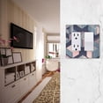 thumbnail image 5 of Yayeee Rocker Switch Wall Plate 2-Gang 4.7"x4.6" Home Decorative Outlet Cover, Dark Cubes, 5 of 6