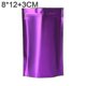 thumbnail image 1 of 100pcs Matte Aluminum Foil Snack Stand-Up Pouches, Size: 8x12+3cm (Purple), 1 of 5
