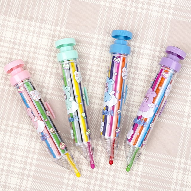 YAOMOBB Convenient Drawing For Children 8 in 1 Rotate Multi color Crayons Non dirty Hand Coloring Set for Kids Easy and Fun Art Graffiti