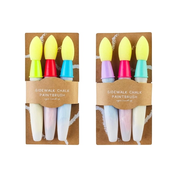 6 Pcs Sidewalk Chalk Paint Brush Set Children's Crafts Scrapbooking Brush Easy to Clean for Boys Girls