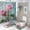 style-352, variant on Shower Curtain 4 Piece Set Pink Roses Shabby Chic Painting with Rugs Toilet Lid Cover and Bath Mat Pink Rose Flower Floral Bathroom Decor Sets for Bathroom Decor Set 72inch X 72inch