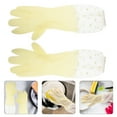 thumbnail image 3 of 2 pares de guantes largos de goma para limpieza, resistentes, reutilizables, para cocina y lavavajillas, antideslizantes, 3 of 7