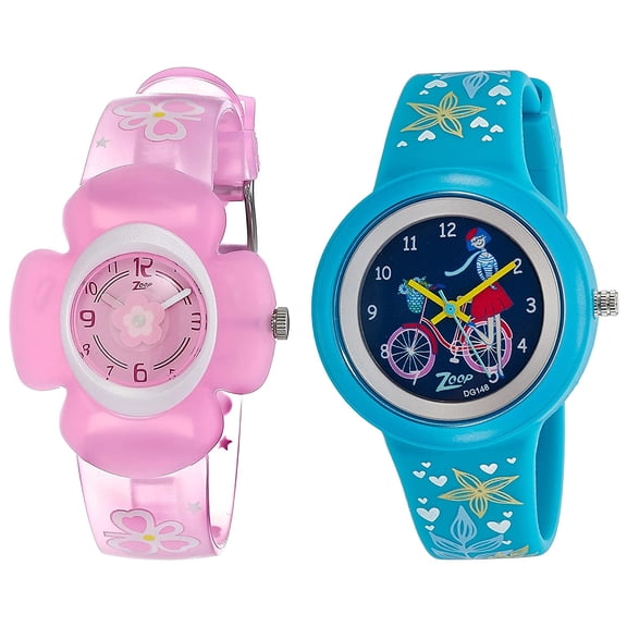 Zoop Pink Dial Analog Watch for Girls-Flower