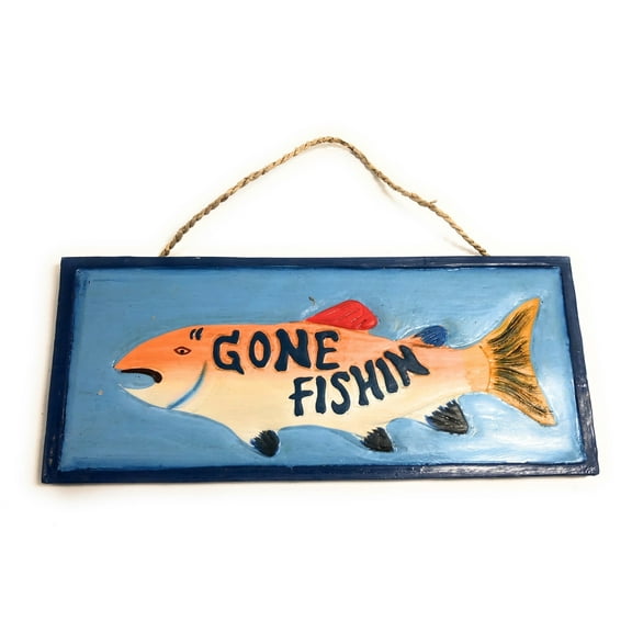 Gone Fishin' Sign 14" - Decorative Fishing Decor | #dpt520435