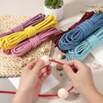 thumbnail image 4 of Cordón de Cuero de 11 Yardas, Cuerda Trenzada Redonda de 5.5mm para Manualidades, Fabricación de Joyería, Collares, Pulseras, Cinturones, Azul Cielo, 4 of 7