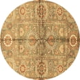 thumbnail image 1 of Ahgly Company Indoor Round Oriental Brown Traditional Area Rugs, 4' Round, 1 of 4