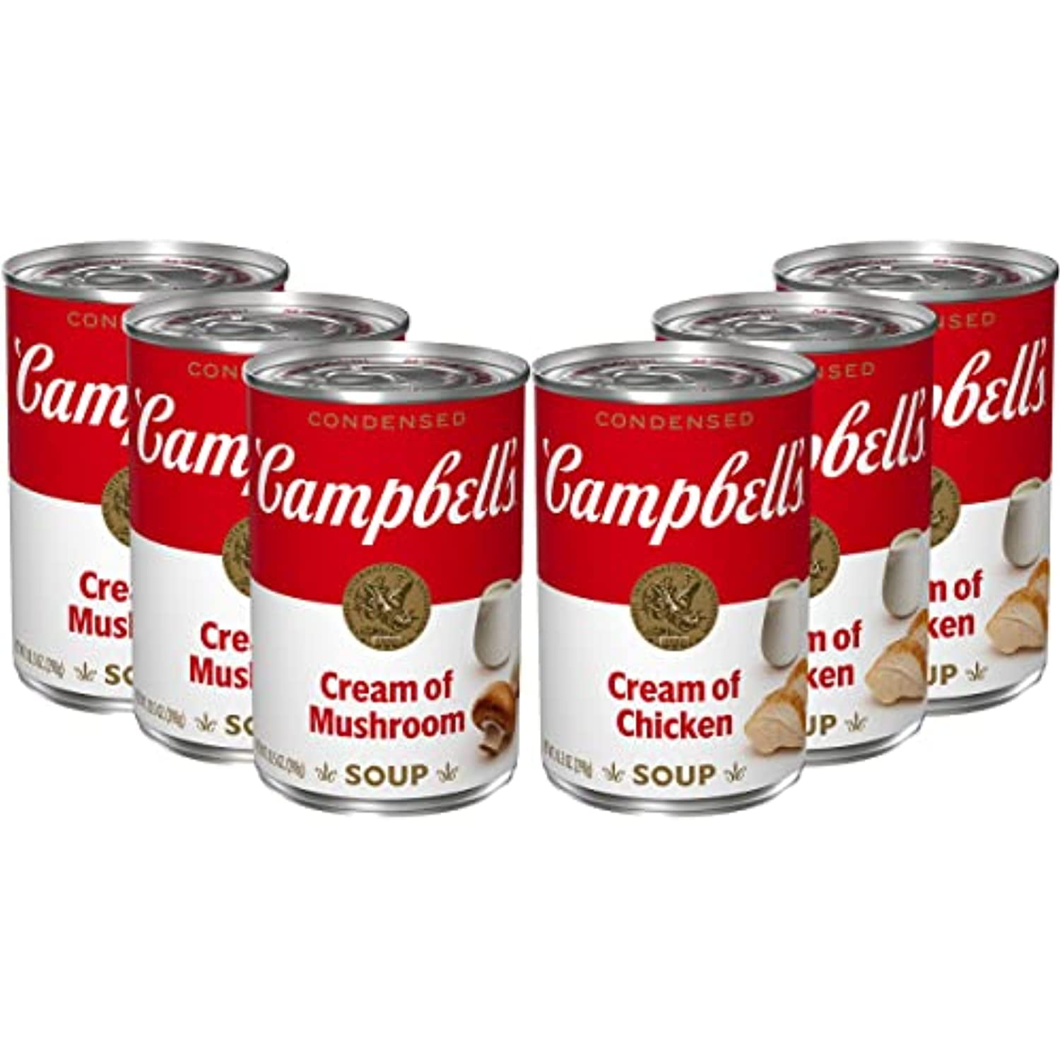 Campbells Condensed Cream Soup Variety Pack, 10.5 Oz. Can, (Pack Of 6)