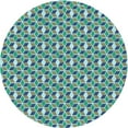 thumbnail image 1 of Ahgly Company Indoor Round Patterned Turquoise Green Area Rugs, 4' Round, 1 of 6