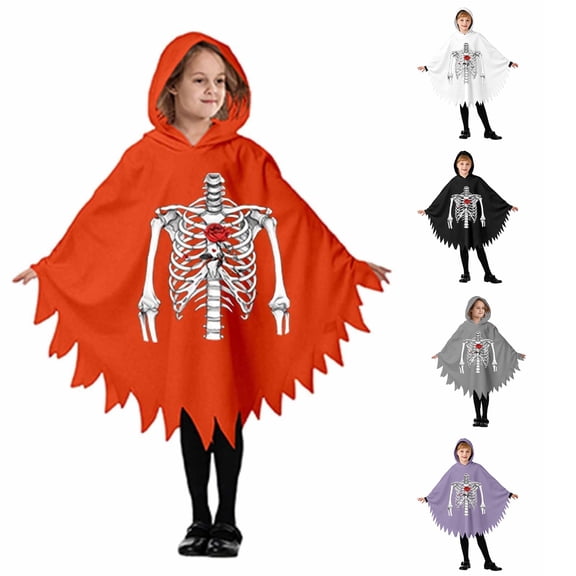 Zylarhe Kids Halloween Jumpsuits Dance Stage Performance Party Outfit Playful Home Wear for Toddlers Orange 3-4 Years