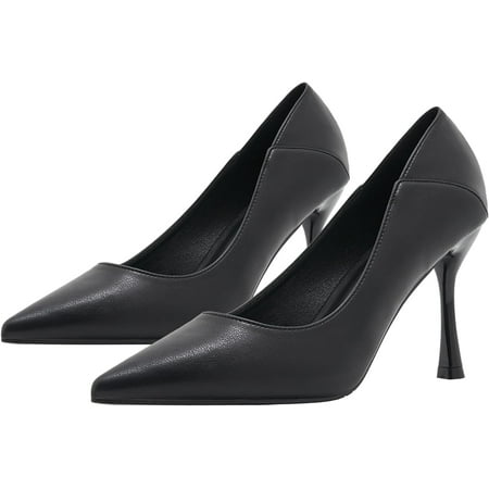 

Pfhytec LU Pumps Shoes for Women Low Heels Wedding Dressy Sexy Kitten Heels Closed Pointed Toe Pumps Shoes