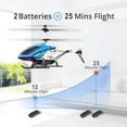 thumbnail image 3 of 4DRC Remote Control Helicopter 2.4GHz 4DM5 RC Helicopters with Gyro for Beginner Toys Aircraft,3.5 Channel,LED Light,High&Low Speed,2 Battery，Yellow Blue, 3 of 10