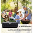 thumbnail image 2 of ABFOCE Altavoz Bluetooth solar, altavoz portátil para exteriores con banco de energía de 5000 mAh, tiempo de reproducción de 60 horas con micrófono, sonido estéreo, altavoz inalámbrico para el hogar,, 2 of 5