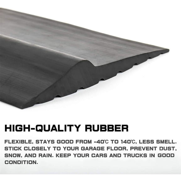 16.5Ft Universal Garage Door Bottom Threshold Seal Strip DIY Weather Stripping Replacement,Not Include Sealant/Adhesive (Black)