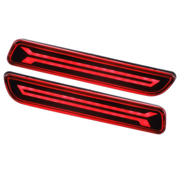 Unique Bargains LED Rear Bumper Reflector Fog Brake Tail Light Red Light for Suzuki Vitara 2015-2018 Red Lens 1 Pair